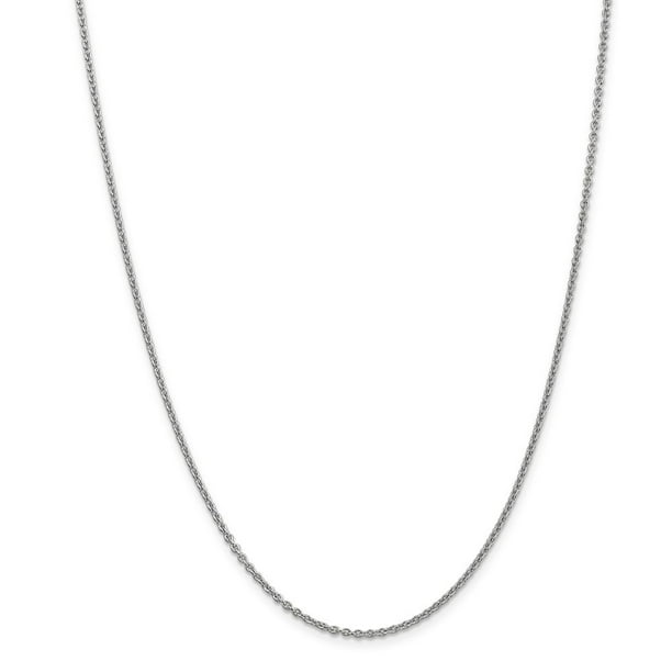 Brilliant Bijou 14k White Gold Carded Cable Rope Chain Necklace Brilliant Bijou 14k White Gold Carded Cable Rope Chain Necklace